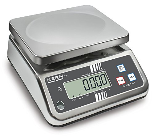 Kern FFN 25K10IPM - Robust, Space-Saving Bench Scale, Protected by Stainless Steel and IP65 Rating, with EC Type Approval [M], Weighing Range [Max]: 25 kg, Readout [d]: 10 g, Incl. VERIFICATION