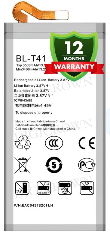 Image of Original BL-T41 Battery Compatible for LG G8 ThinQ (LM-G820, LM-G820N, LM-G820QM, LMG820QM7, LMG820UM0, LMG820UM1, LMG820UM2, LM-G820UMB) - (3500mAh) - 1 Year Warranty