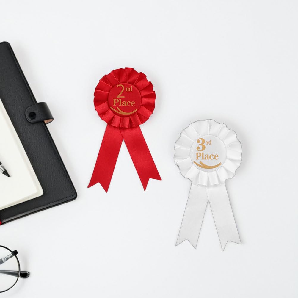 VILLCASE Set Di 9 Nastri Premio in Raso Con E Spilla Per 1° 2° 3° Posto Distintivi Colorati Per Competizioni Sportive Gare Cerimonie Laurea E Feste