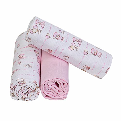 Cueiro Baby Estampado, Papi Textil, Rosa, 1. 0Mx80Cm