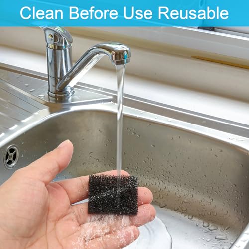 30 Stück Haustierbrunnenfilter, Katzenbrunnenfilterersatz Ersetzte Schaumstofffilter für Katze Hund Wasser Dispenser Filter 35x25x9mm schwarz