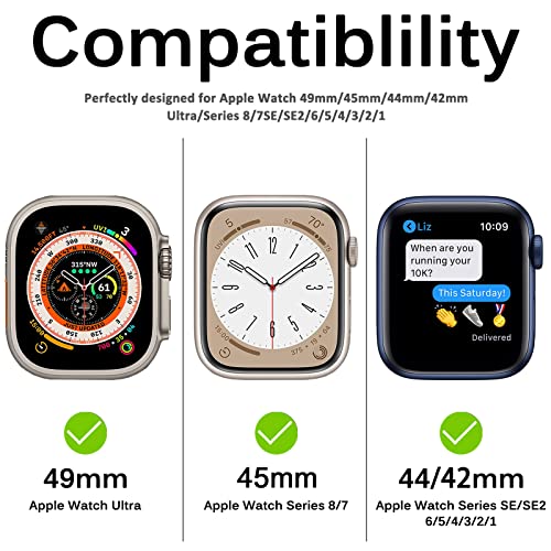 Miimall Titanium Strap for Apple Watch Ultra 2/Ultra 49mm, Series 10 46mm, Series 9/8/7 45mm, Series SE/6/5/4 44mm - Image 2