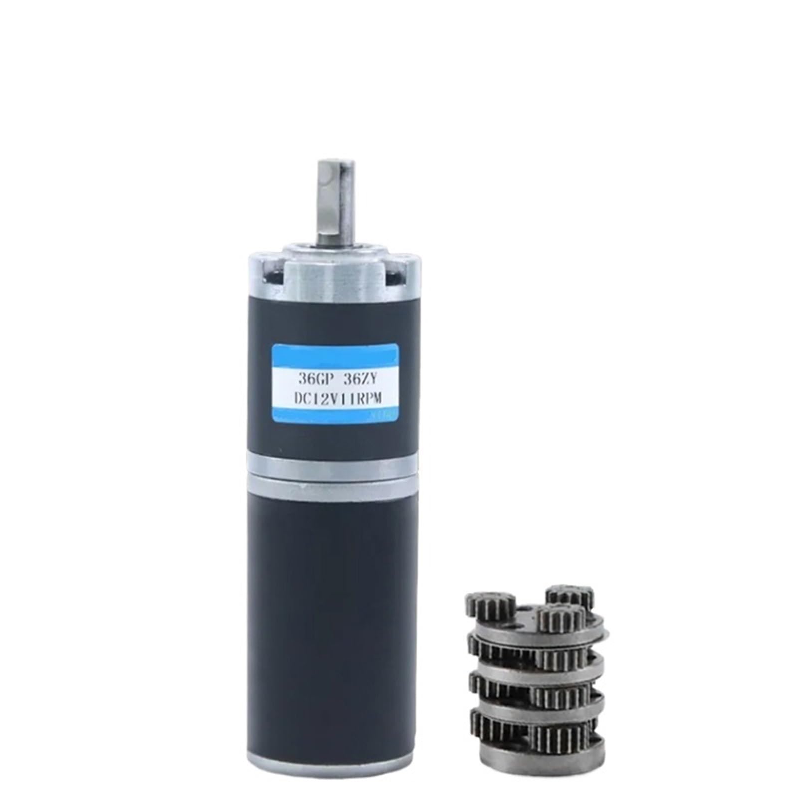 36mm All-Metal Planetary DC Gear Motor 36GP-36ZY High Torque 12V 24V Adjustable Speed CW CCW Gearmotor(Only Motor,37RPM_DC12V Shaft Size 8MM)