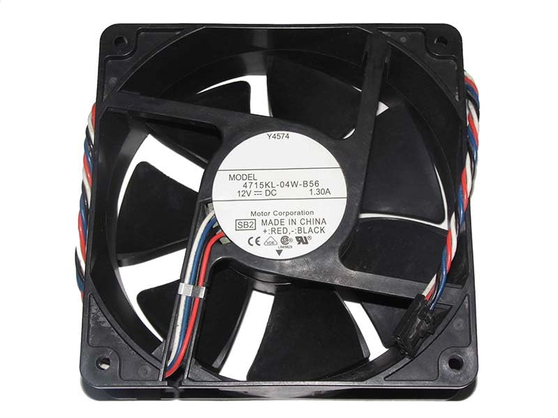 12 cm 4715KL-04W-B56 12 V 1,30 A 4 fils pour ventilateur de serveur T100 P/N:Y4574