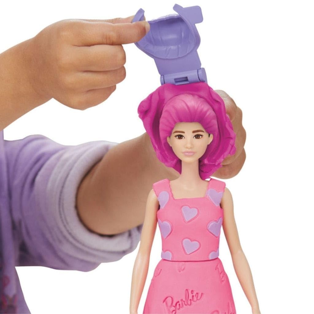 Play-Doh Barbie Hearts and Hair Doll Set, Multicolor, 12 inches - Image 4