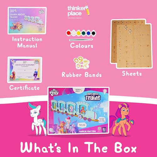 Image of My Little Pony DIY Mini Train Photo Frame Interactive Learning Educational | Perfect Birthday & Return Gift | STEM 3D Puzzle for 3, 4, 5+ Year Boys & Girls