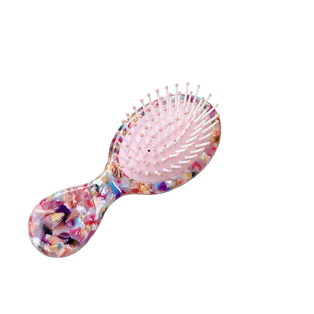 Personalized Custom Engraved Colorful Rhinestone Name Hair Brush Name Number Alphabet Suitable all Hairs Handmade Rhinestones Hairbrush (color)