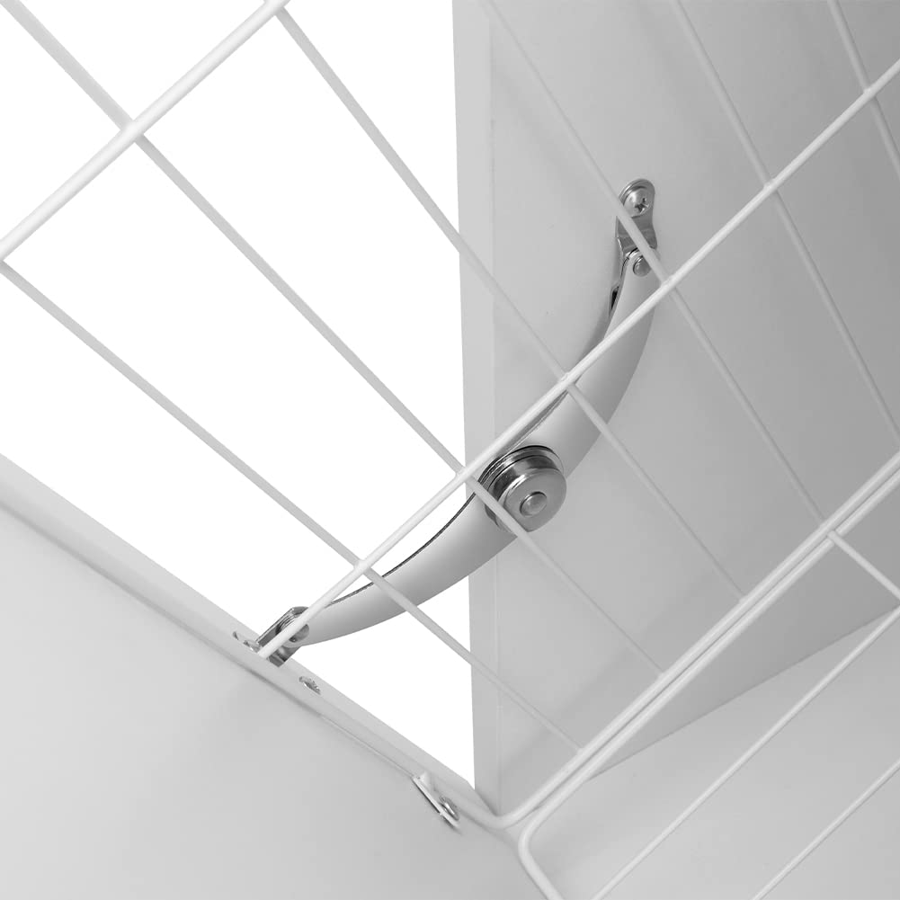 BAKAJI Mobile da Bagno Porta biancheria Bianco con 1 Cassetto ed 1 Anta Basculante, Armadietto Autoportante con Cesto per Lavanderia, Vano Portaoggetti, Dimensioni 35 x 35 x 75 cm