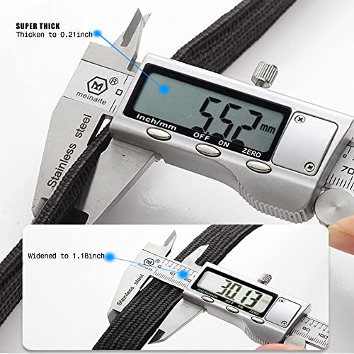 Moladri Black Adjustable Bungee Cords With Hooks Set,80" Long Flat Heavy Duty Elasticity Straps,With Length Adjustment Metal Buckle Luggage Elastic Rope,For Moving Heavy Duty Cargo (4 Pack) #TOP4