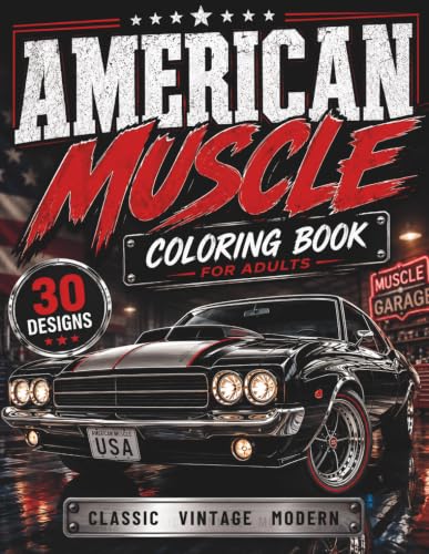 American Muscle Coloring Book: Classic to Modern High-Performance Vehicles for Enthusiasts image 2