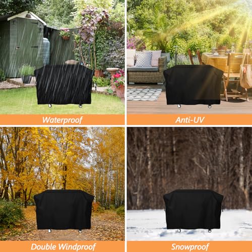 Image of Griddle Cover for Blackstone Culinary 30 inch 1934 2163 2092, Heavy Duty Waterproof 600D Griddle Cover for Blackstone 28 inch Pro Series 3 Burner 1901 2152