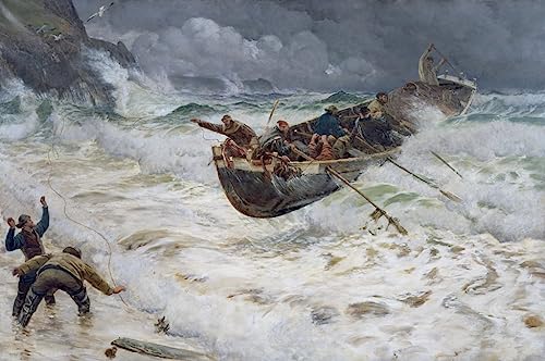Impressions d'art mural vintage par Charles Napier Hemy - Tableau marine pour chambre 60x90cm