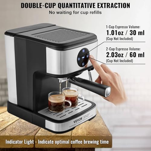 Image of Mann Mart‚Professional 15 Bar Espresso Machine: Make CAF‚ao¬-Quality Coffee & Espresso at Home with Built-in Milk Frother