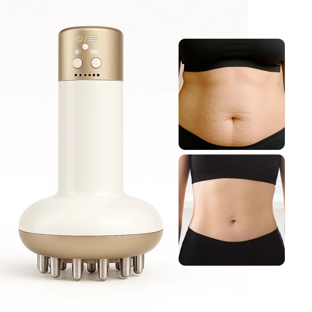 Masajeador de drenaje linfático y herramienta de masaje anticelulitis, reduce las estrías y la celulitis, para piernas, brazos y vientre, máquina de esculpir el cuerpo con microcorriente, luz