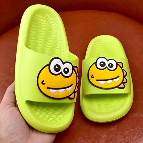 Boys Girls Toddler Little Kid Cloud Slides Sandals Cartoon Quick Drying Slippers House Bathroom (Green, 7 Toddler)3