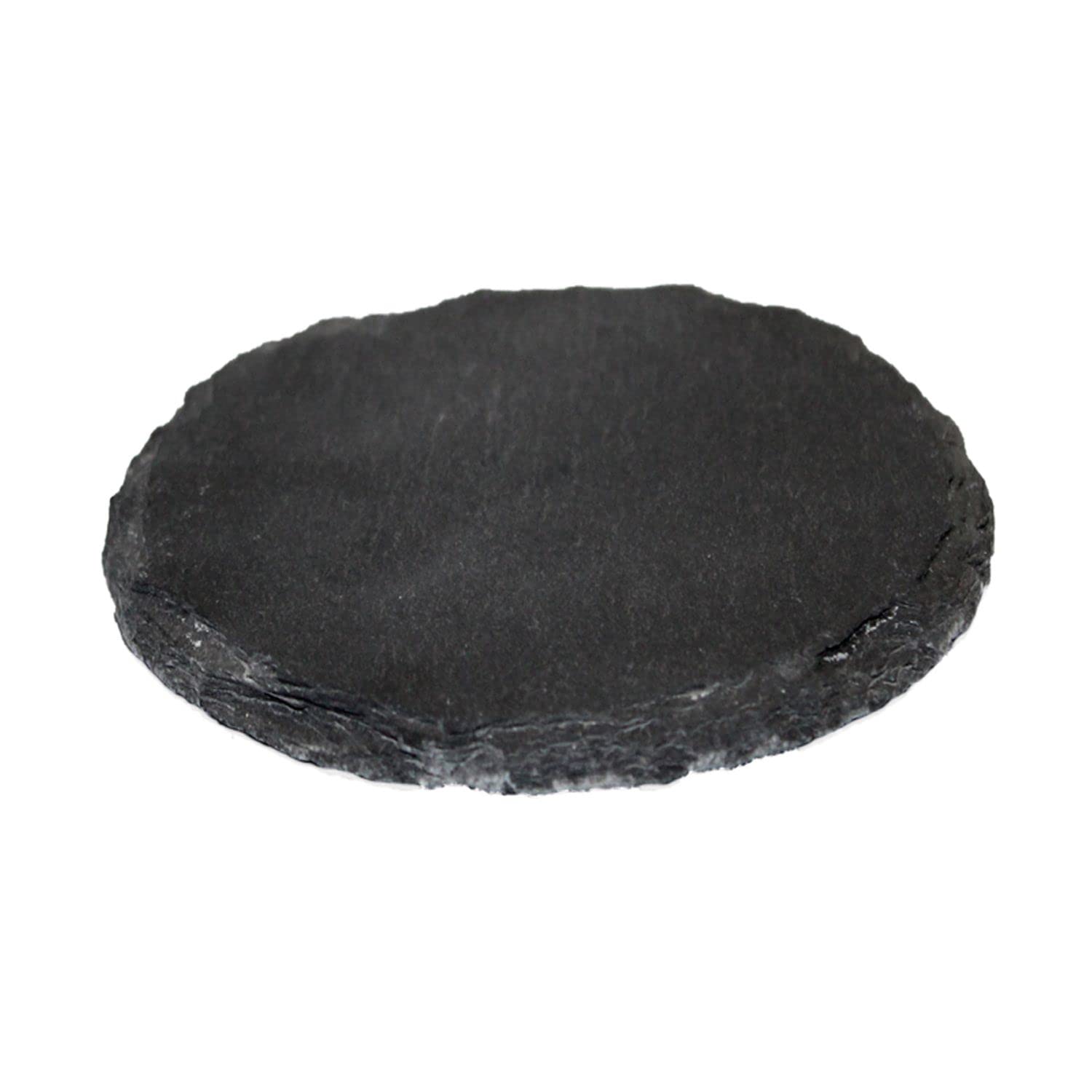 INNA-Glas Round candle plate made of slate MARIANO, anthracite, Ø6/15 cm