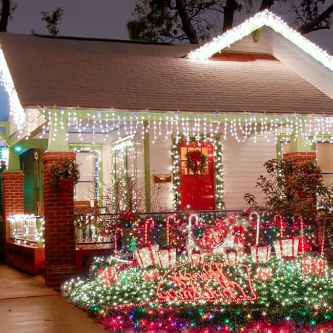 164 FT Christmas Lights Outdoor Decorations 1500 LED 8 Lighting Modes with Timer Memory Waterproof Fairy String Light