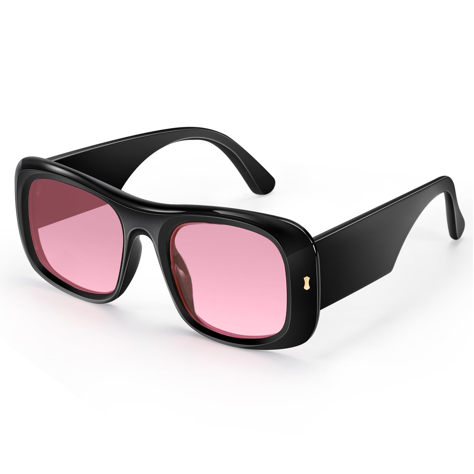 Dollger Trendy Sunglasses for Women Men Y2k Vintage Fashion Shades 90s Oversized Square Frame