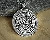 Baldur Jewelry - Celtic Morrigan Raven Triskelion Necklace - Morrighan Triskele Necklace Celtic Raven Jewelry - Three Ravens Necklace - Stainless Steel Raven Pendant - Triple Spiral Necklace #1