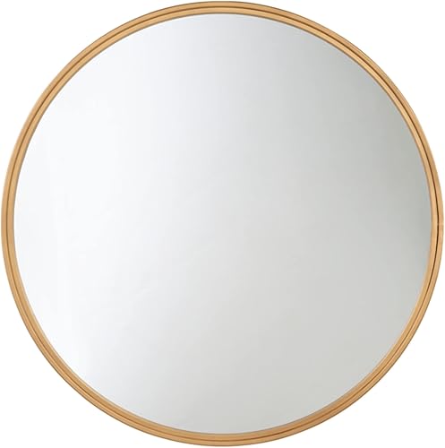 Signature Design by Ashley Brocky - Espejo redondo de 32 pulgadas, acabado dorado