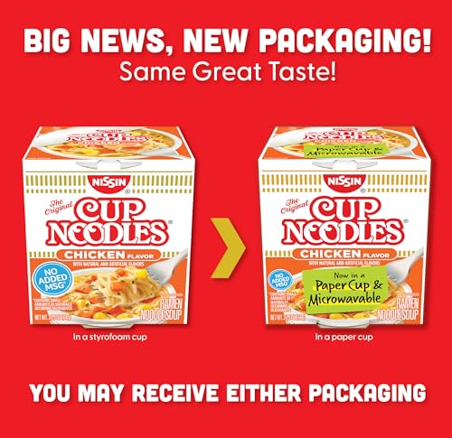 Nissin Cup Noodles Chicken Microwaveable Paper Cup 12-Pack