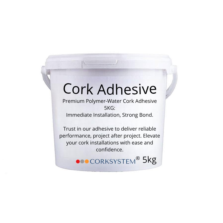Polymer-Water Cork Adhesive – High-Performance Glue for Cork Wall Panels & Cork Wall Coverings (5kg, Covers 10m²) – Ideal for Secure and Durable Installation