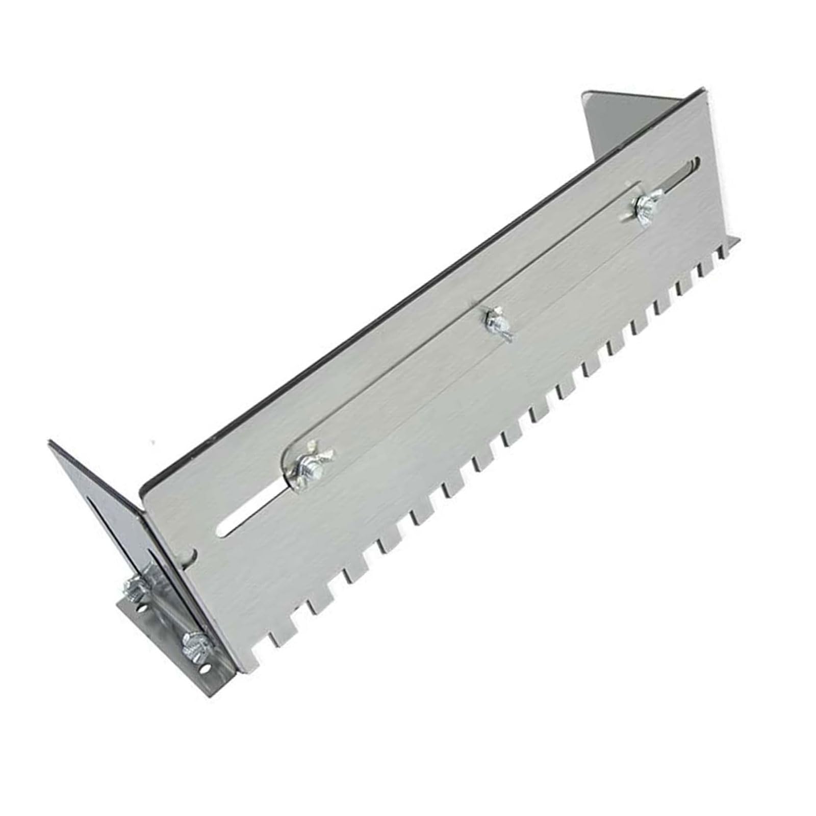 Dureté 201 Truelle crantée réglable en acier inoxydable pour application professionnelle de colle de carrelage et truelle adhésive pour carrelage de construction