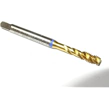 GUHRING 9039100041660 Spiral Flute Tap, Mod Bottom, Powered Metal Cobalt, TiN Coating, 3 Flute, 8-32 Size