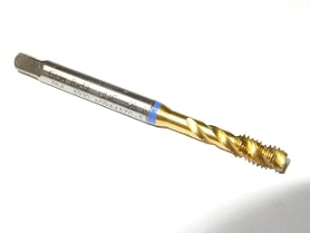 GUHRING 9039100041660 Spiral Flute Tap, Mod Bottom, Powered Metal Cobalt, TiN Coating, 3 Flute, 8-32 Size