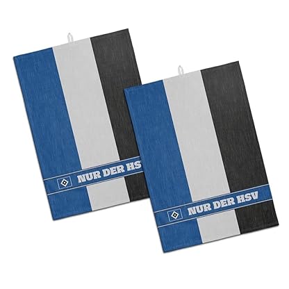 Hamburger SV HSV Geschirrhandtuch 2er-Set Blockstreifen