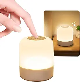 Luminária de Mesa LED 360° Touch Recarregável USB 3 Modos Luz Abajur Cabeceira Sem Fio Leitura Quarto Escritório Criado Mudo Estudo Compacta Portátil Moderna Decoração Elegante