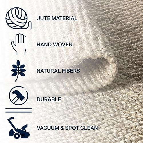 JONATHAN Y Pata Hand Woven Chunky Jute Light Ivory Indoor Area Rug, 8x10, Bohemian, Rustic, Cottage, Easy-Cleaning for Living Room, Bedroom, Kitchen, Non-Shedding (NRF102B-8) - Image 4