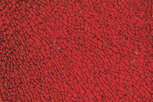 GLOREX 6 2460 03 Crackle Mosaic Placa, Cristal, Rojo, 15 x 0.5 x 27 cm