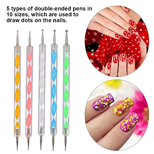 Trendy Look Nail Art Dotting Tool For Decoration Set of 5 Pieces (Multicolour) - Image 4