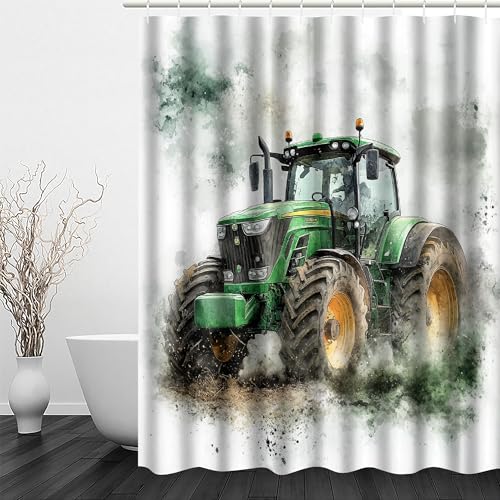 Rideaux de douche 180x200cm imperméable polyester avec 12 crochets