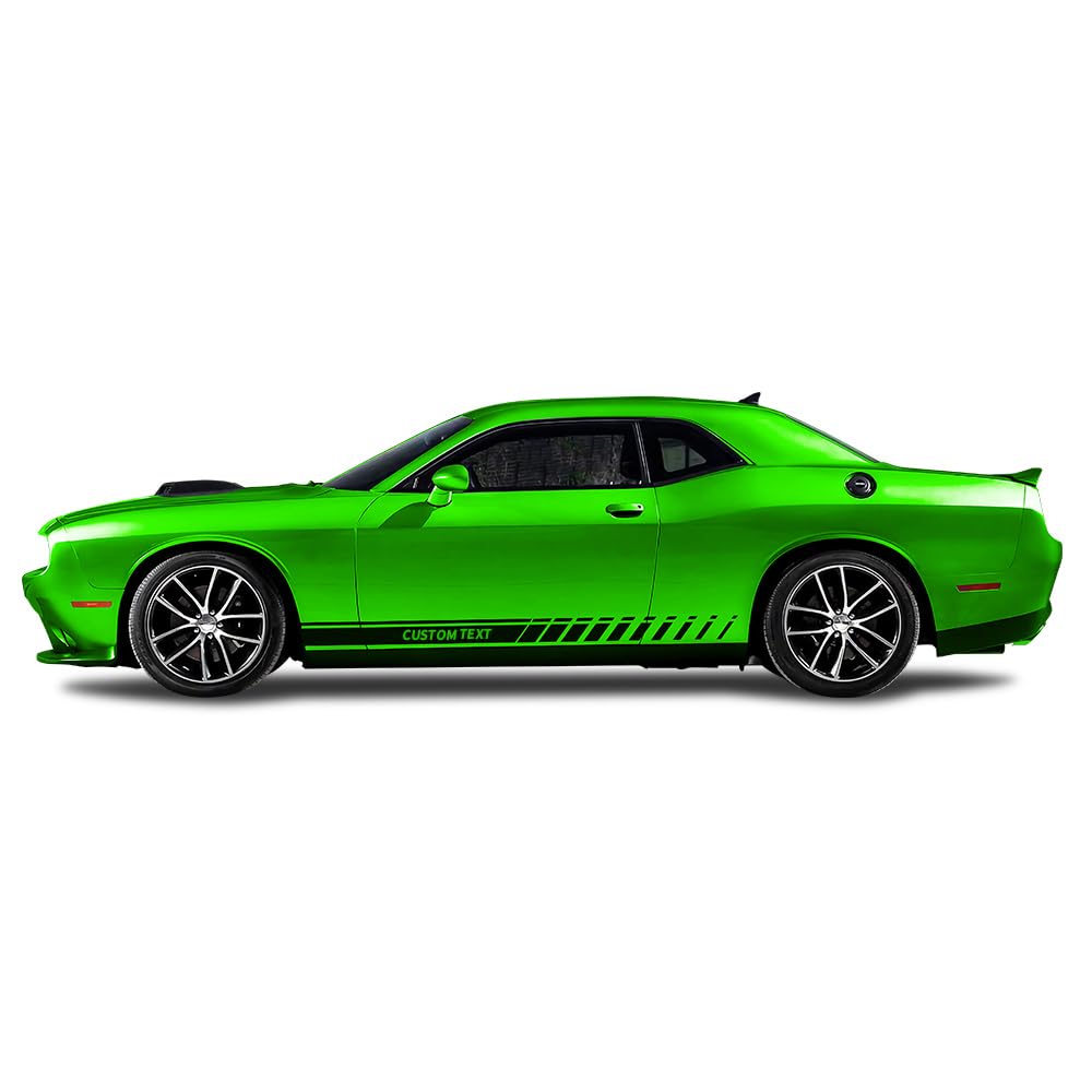 uuakarin Vinyl Car Side Skirt Decals Compatible for Dodge Challenger Side Body Car Decals Racing Stripes Sticker Stripe Graphics Car Body Side Door