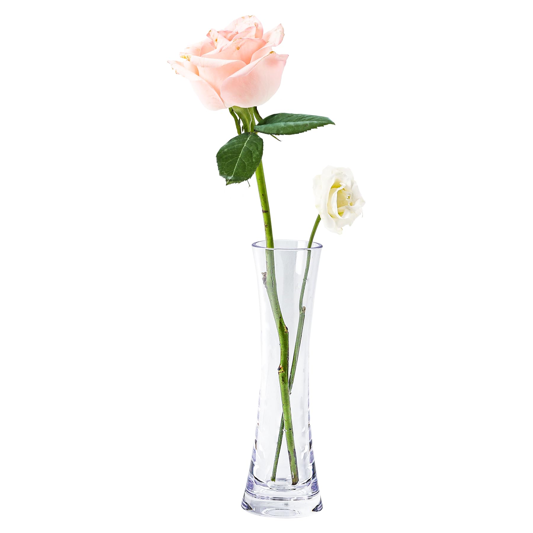 ComSaf Vase Unbreakable Single Flower Vase Stylish Flower Vase Polycarbonate Transparent Water Cultivation Interior Decoration Gift Height 7.5 inches (19 cm) : Home & Kitchen
