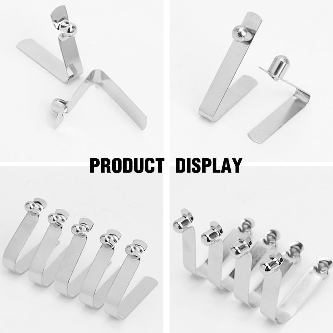 Lot De 6 Clips à Ressort Pour Pagaie De Kayak - Acier Inoxydable - Pour Tente, Structure Tube
