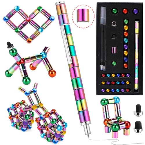 Fidget Pen?Magnetic Pen?Decompression Magnetic Toy Pen, Teen Girl Gifts, Gifts for Teenage Boys?Novelty Toy Gift for Kids or Friends (Color, Big)