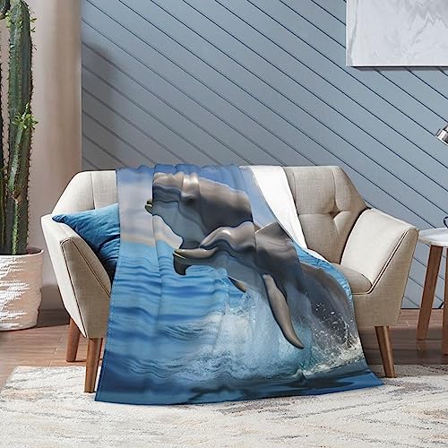 Couverture micro-polaire Two Dolphins anti-boulochage pour des nuits douces au lit - 8