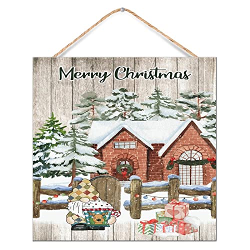 Gnomes d'arbre de Noël pour panneau bois mural sans perçage - 3