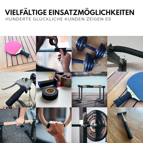 GORNATION Grip-Tape, Selbstklebendes Griffband für Hanteln, Ringe, Klimmzugstange, Anti-Rutsch Klebeband für Calisthenics, Fitness, Sport - 10 m