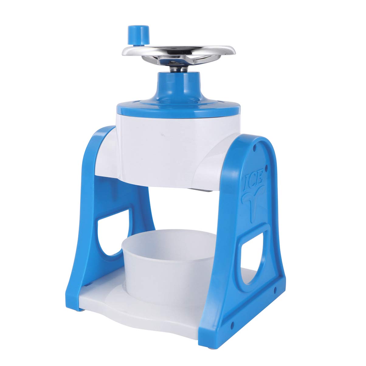 iplusmile Trituradora de Hielo Manual Fácil de Limpiar Acero Inoxidable y PP para Hacer Granizados y Conos de Nieve para Verano y Uso Familiar