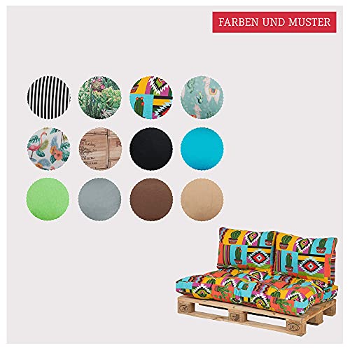 Beo Palettenkissen Set für Palettenmöbel | Made in EU | UV-beständige, atmungsaktive Lounge Kissen | 1x Palettenkissen… – Bild 4