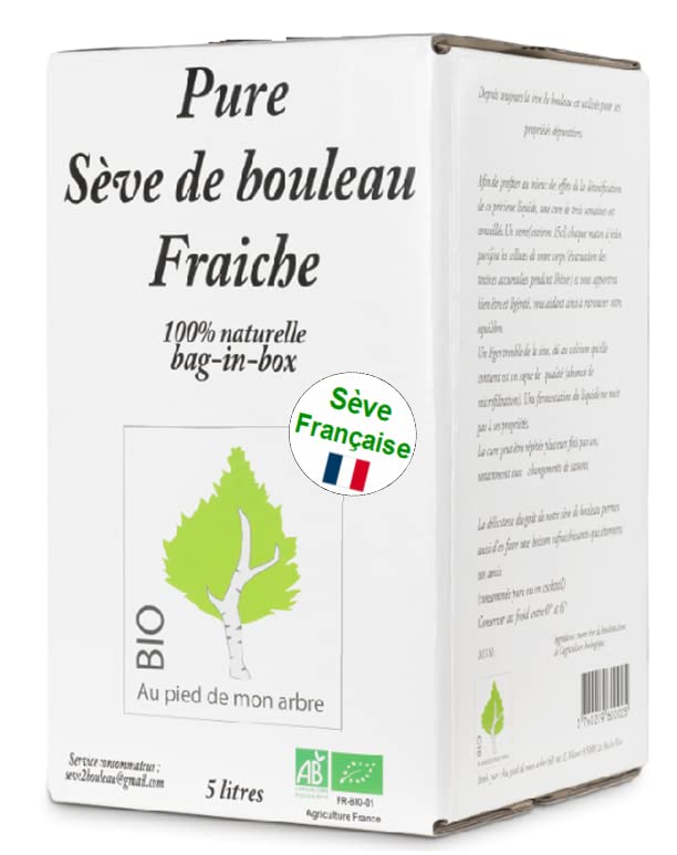 SEVE DE BOULEAU Bio fraiche de qualité Française bag-in-box 5L