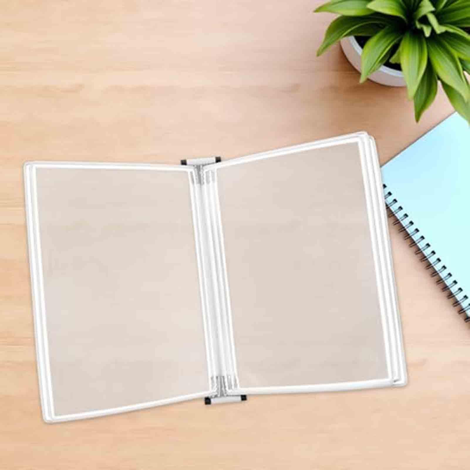JYBNBBE Wall Mounted Document Holder - 10 Pocket File Organizer for Desk, Desktop Flip Display Folder, Reference System Organizer, Catalog Display Rack