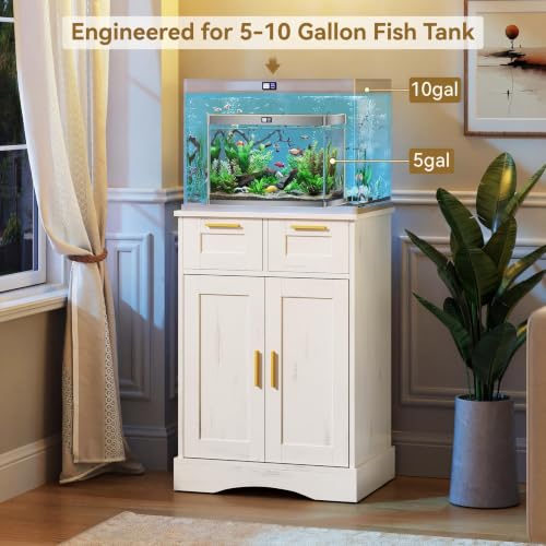 Image of 5-10 Gallon Fish Tank Stand, Aquarium Cabinet Stand
