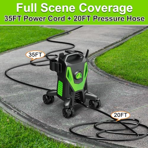 Image of 5000PSI PowerWasher with 4 Quick Connect Nozzles, Foam Cannon for Car, Lane, Patio Cleaning