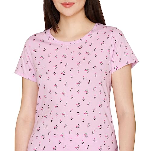 Image of Zivame Basics Knit Cotton Pyjama Set for Women - Medieval Blue