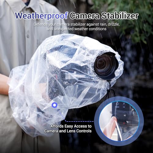 Image of 2Pack Clear Stabilizer Rain Cover,Gimbal Stabilizer for Camera fits RS4 Pro RS4 RS 3 Mini Pro,RSC 2,RS 2,Ronin-SC S, Weebill 3S,Crane M2S & More Below 16.3x8.6x7.7